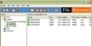 PC Inspector File Recovery Ekran Grnts