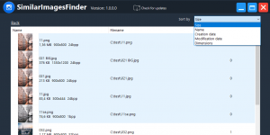 SimilarImageFinder Ekran Grnts