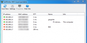 SoftPerfect WiFi Guard Ekran Grnts