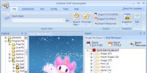 Sothink SWF Decompiler Ekran Grnts