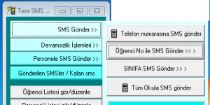 TeraSMS e-Okula Uyumlu SMS Gnderme Program Ekran Grnts