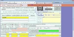 Tera Trafik Tescil Program (EK1) Ekran Grnts