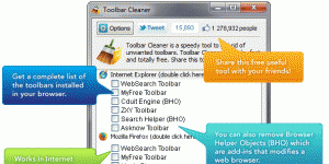 Browser Cleaner (eskisi Toolbar Cleaner) Ekran Görüntüsü