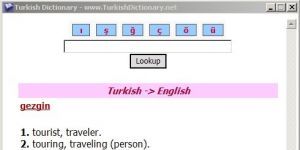 Turkish Dictionary Ekran Grnts