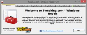 Tweaking.com - Windows Repair Ekran Görüntüsü
