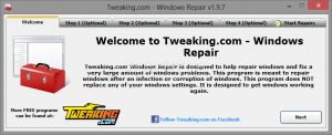 Tweaking.com - Windows Repair Ekran Grnts