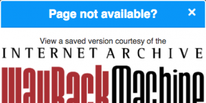 Wayback Machine Chrome Eklentisi Ekran Grnts