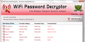 WiFi Password Decryptor Ekran Görüntüsü