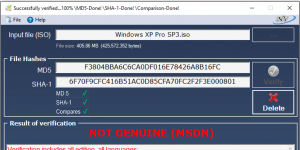 Windows and Office Genuine ISO Verifier Ekran Grnts