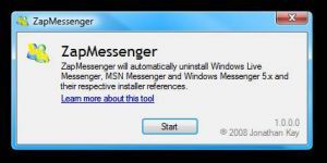 ZapMessenger Messenger Kaldırma Programı Ekran Görüntüsü