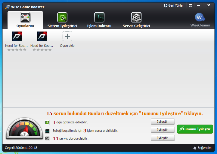Wise Game Booster 1.5.7