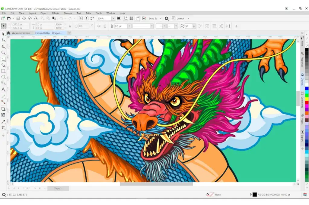 CorelDRAW Graphics Suite Ekran Goruntusu