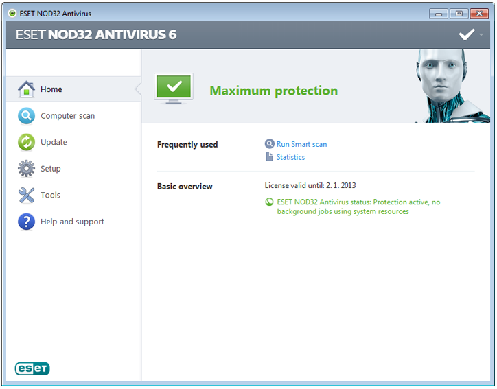 ESET NOD32 Antivirus Ekran Goruntusu