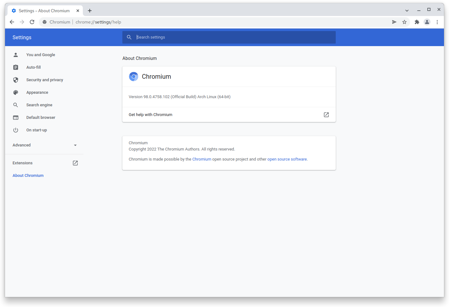 Chromium Ekran Goruntusu