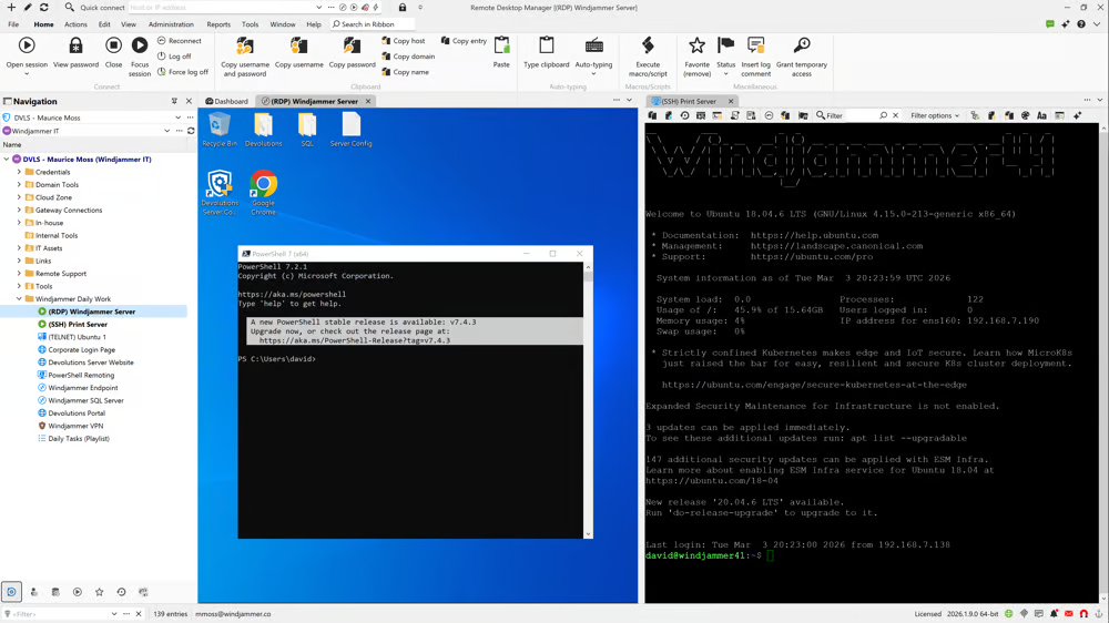 Remote Desktop Manager Ekran Goruntusu