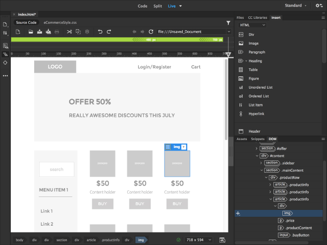 Adobe Dreamweaver Ekran Goruntusu