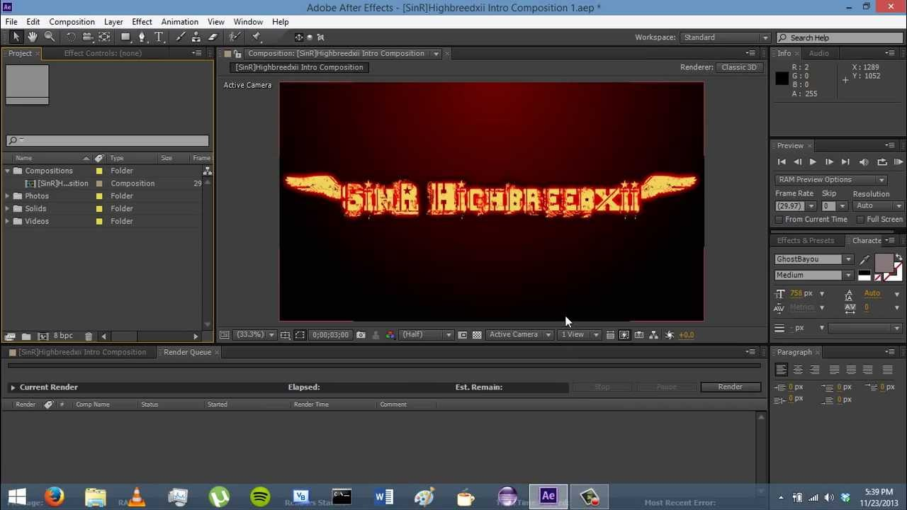 Adobe After Effects Ekran Goruntusu