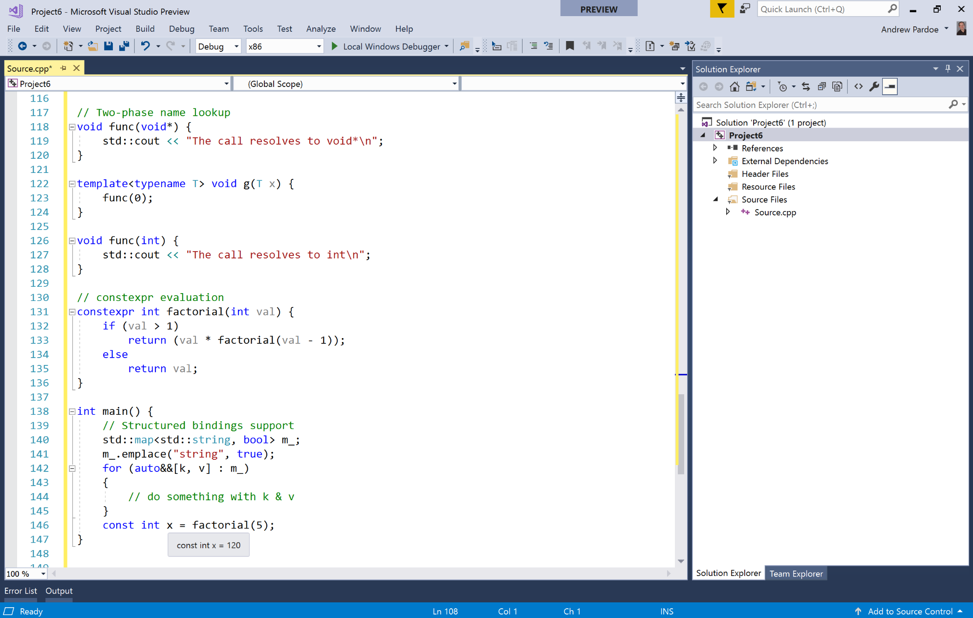 Microsoft Visual C++ Ekran Goruntusu