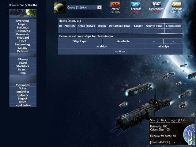 OGame SpeedSim Ekran Goruntusu