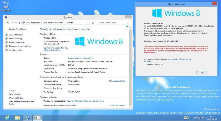 Windows 8.1 Ekran Goruntusu