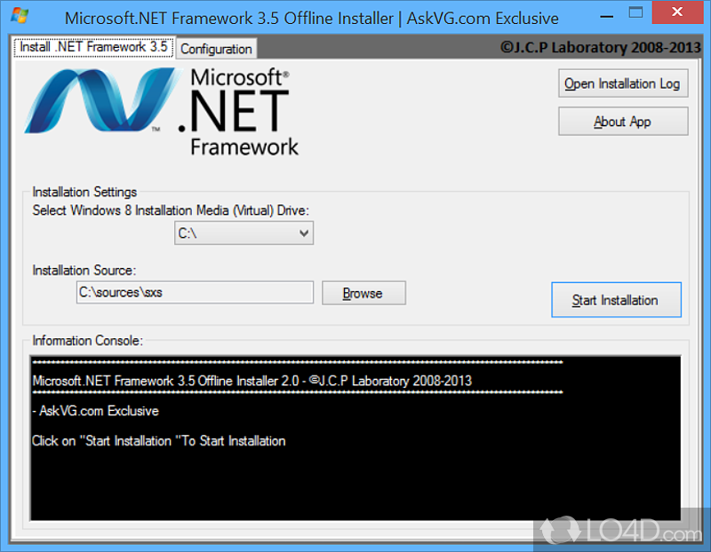 .NET Framework 3.5 Ekran Goruntusu