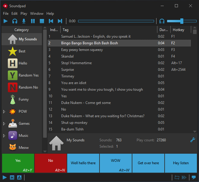 Soundpad Ekran Goruntusu