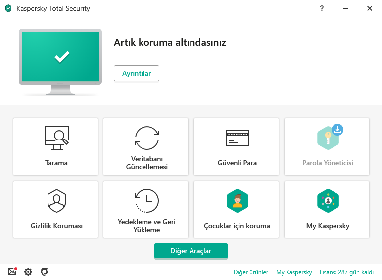 Kaspersky Total Security Ekran Goruntusu
