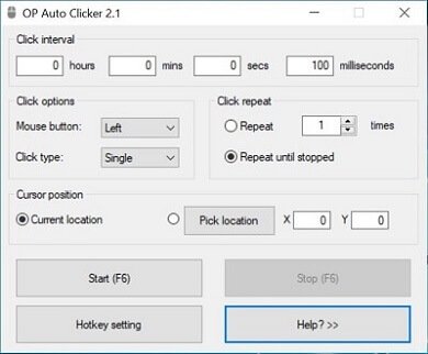 AutoClicker Ekran Goruntusu