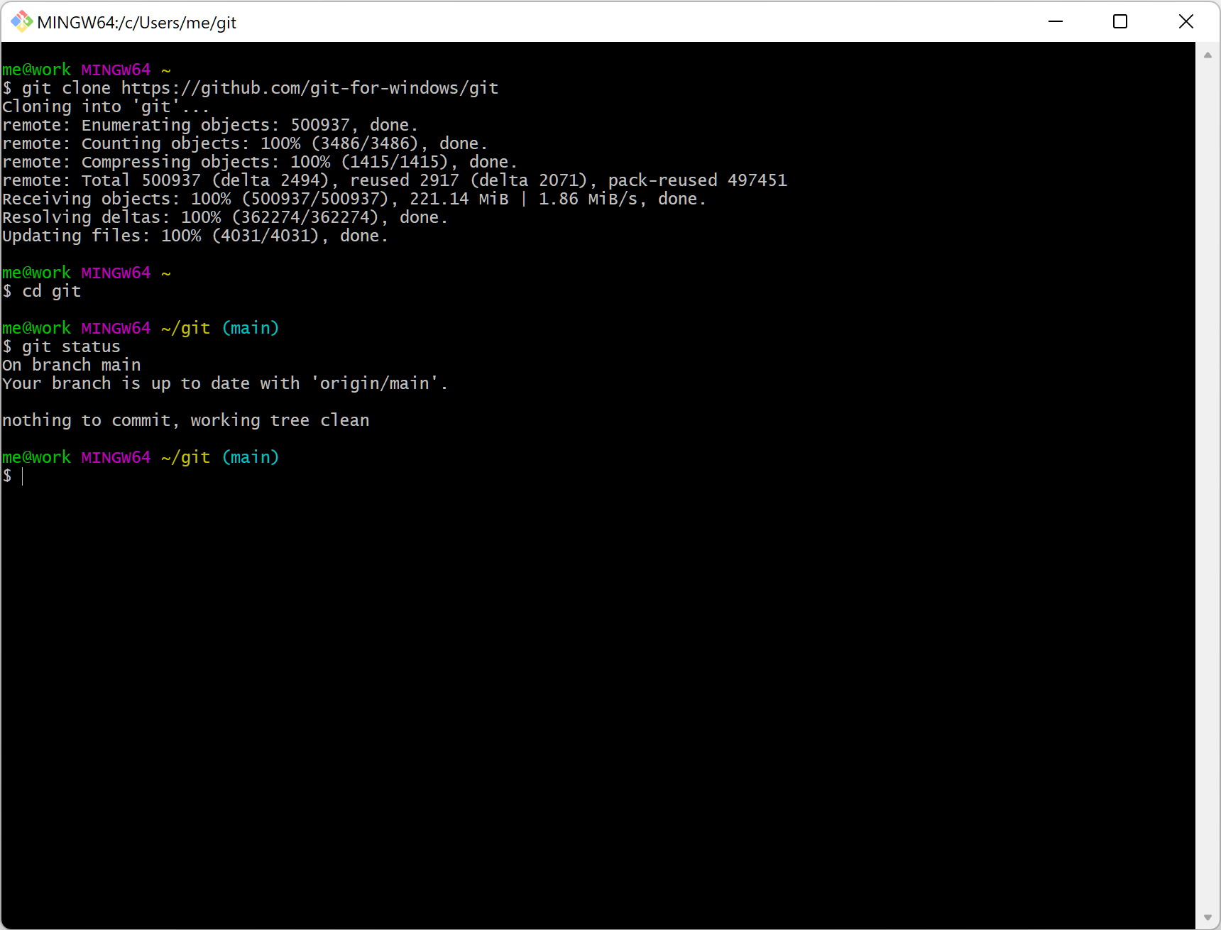 Git for Windows Ekran Goruntusu