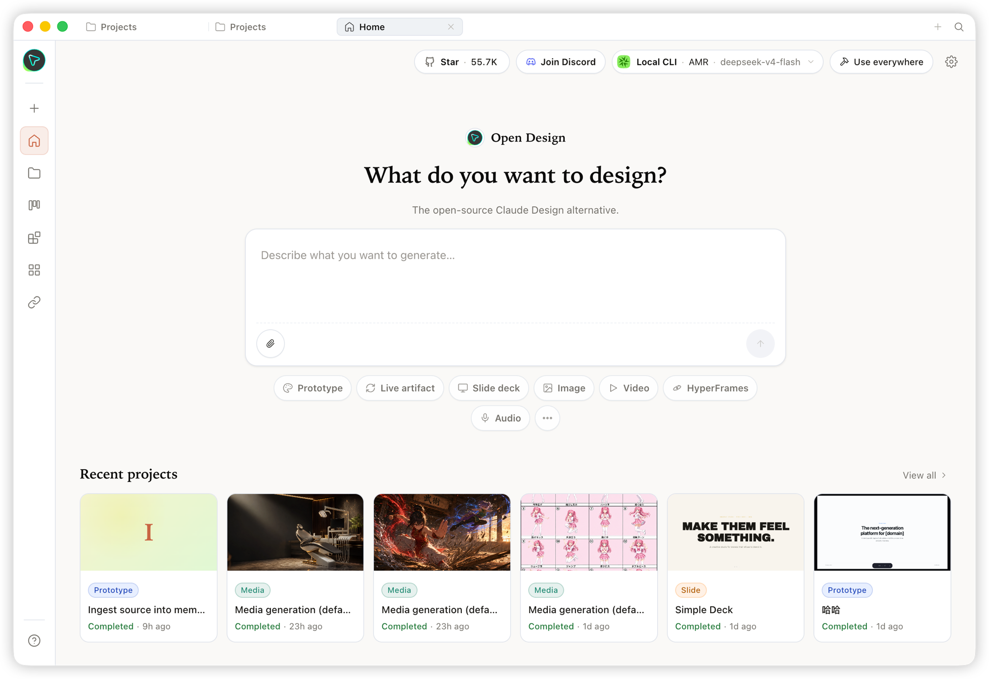 Open Design Ekran Goruntusu