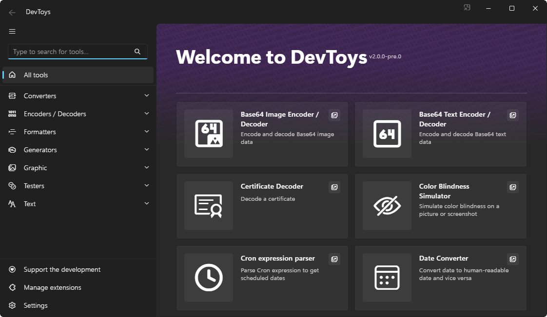 DevToys Ekran Goruntusu