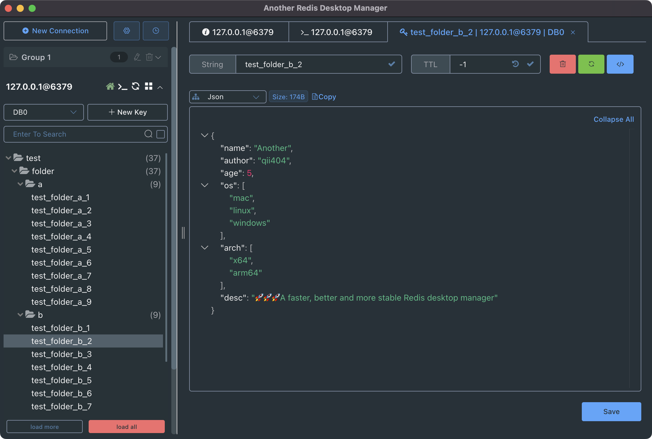 Another Redis Desktop Manager Ekran Goruntusu