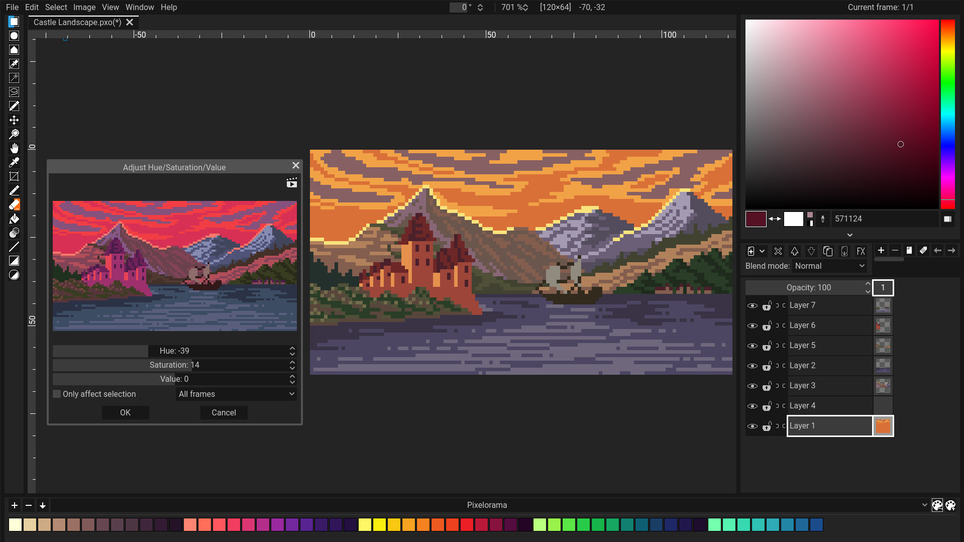 Pixelorama Ekran Goruntusu