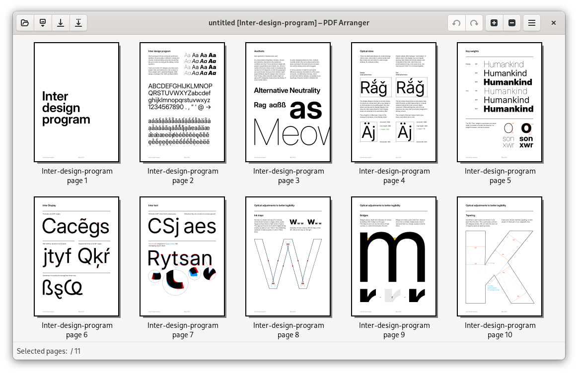 PDF Arranger Ekran Goruntusu