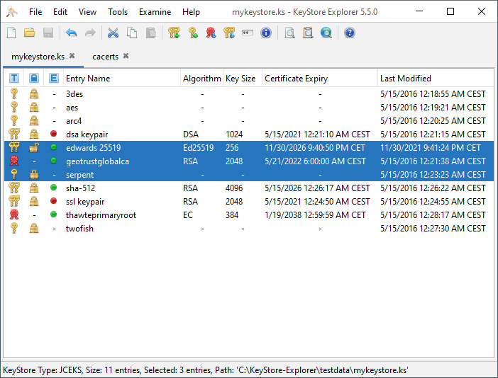Key Store Explorer Ekran Goruntusu