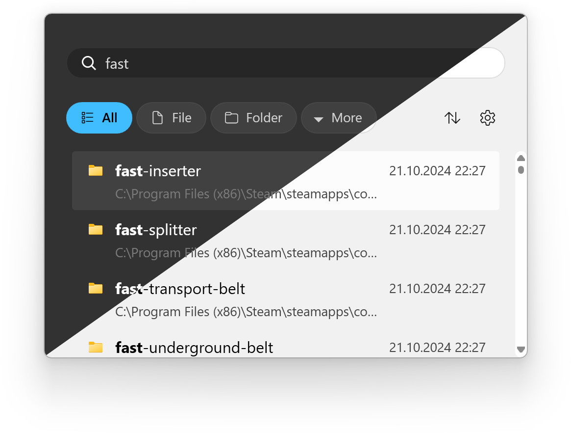 Everything Toolbar Ekran Goruntusu