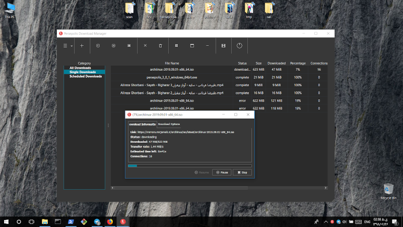 Persepolis Download Manager Ekran Goruntusu