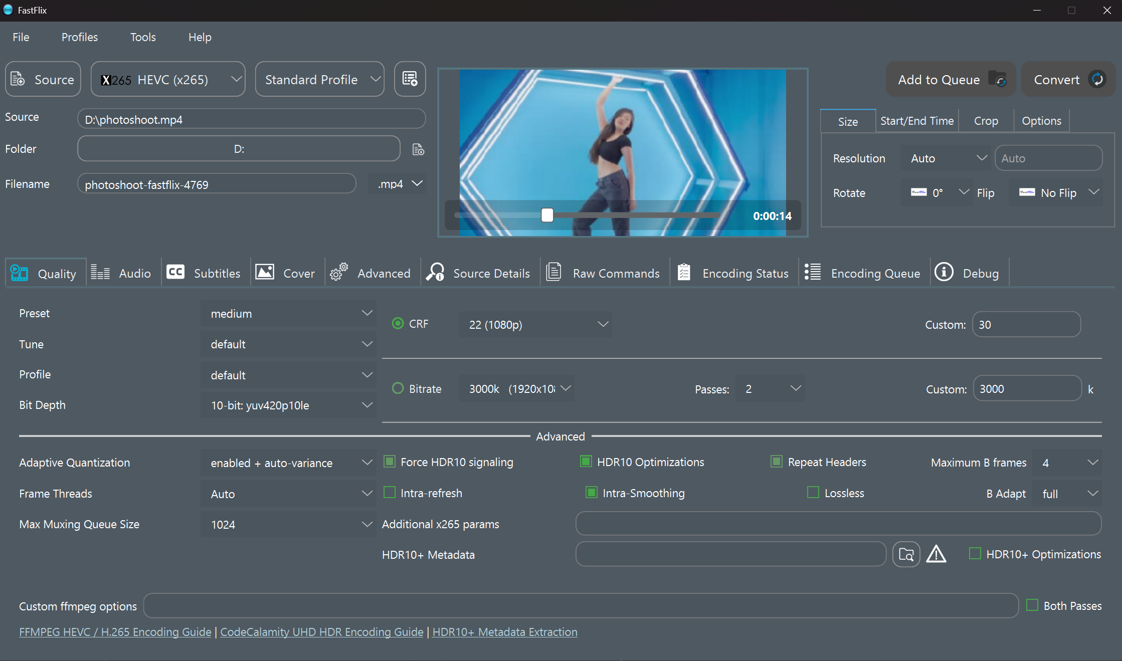 FastFlix Ekran Goruntusu