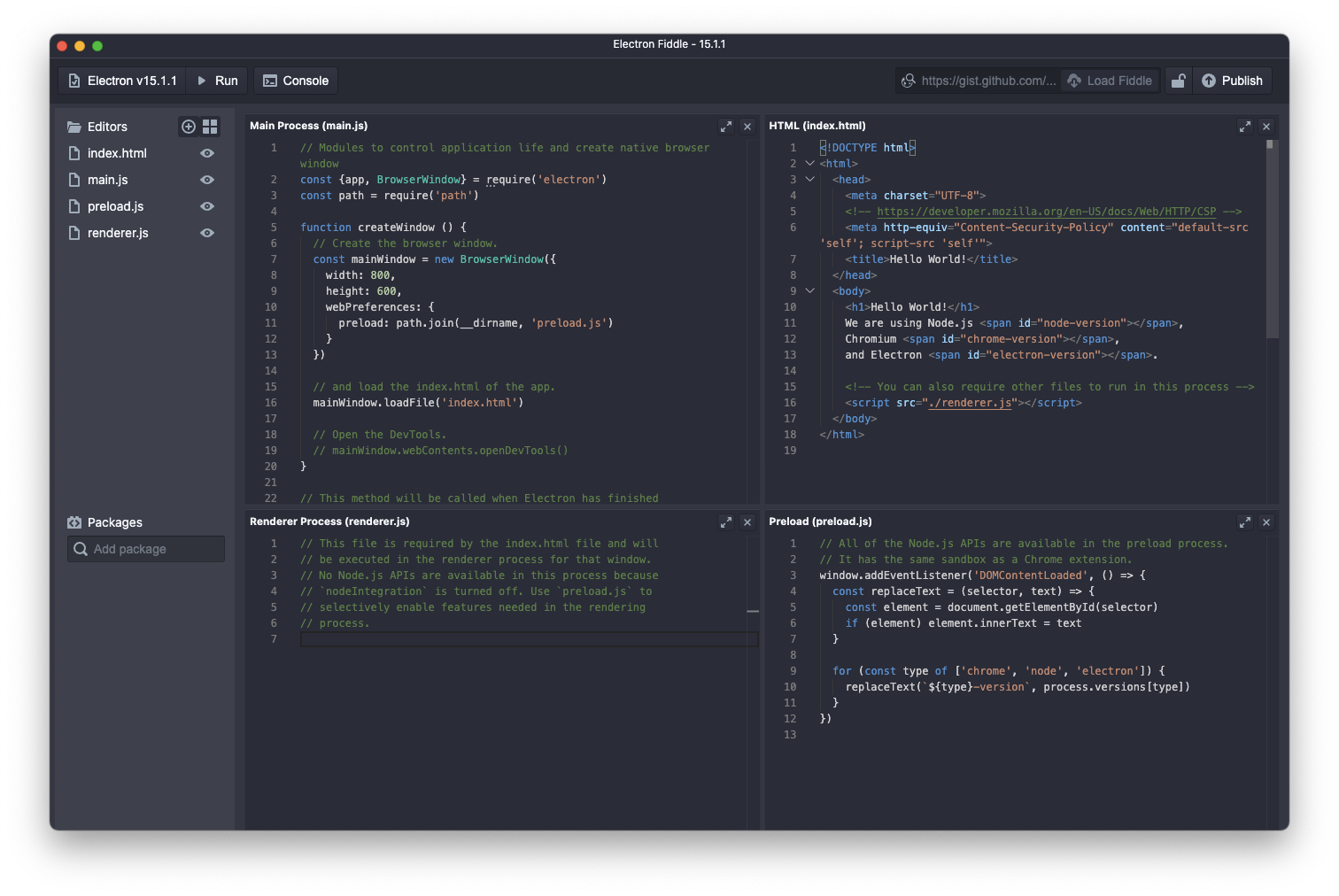 Electron Fiddle Ekran Goruntusu