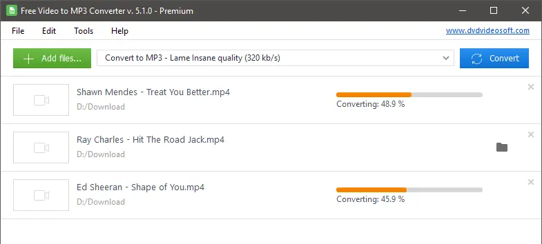 Free Video to MP3 Converter Ekran Goruntusu