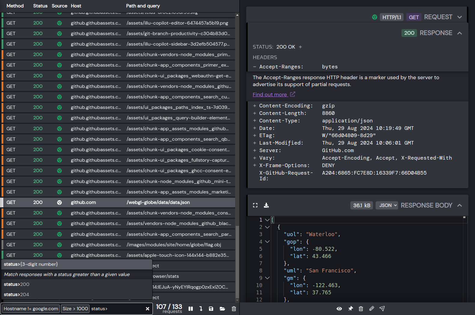 HTTP Toolkit Ekran Goruntusu