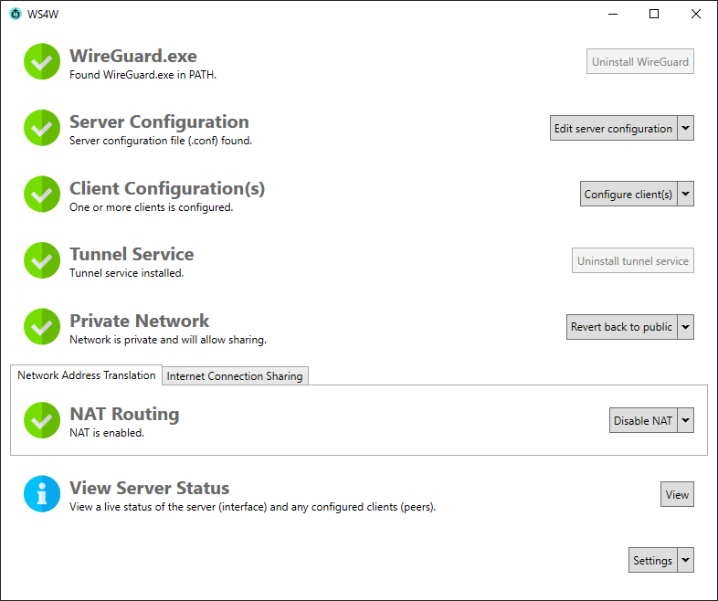 Wg Serverfor Windows Ekran Goruntusu