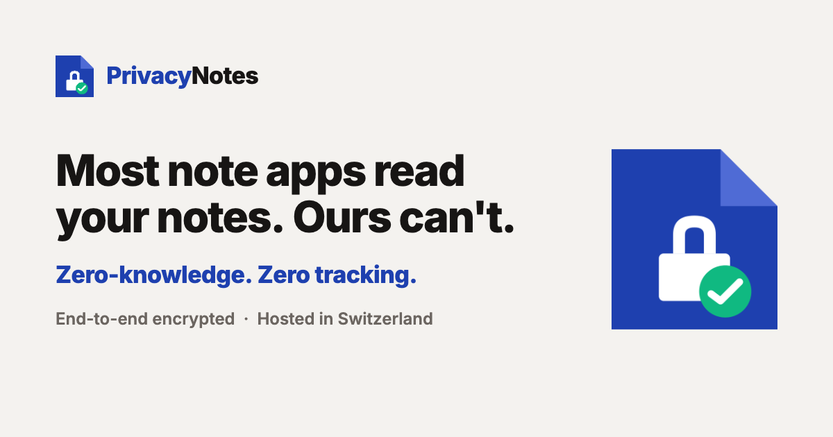 Privacy Notes app Ekran Goruntusu