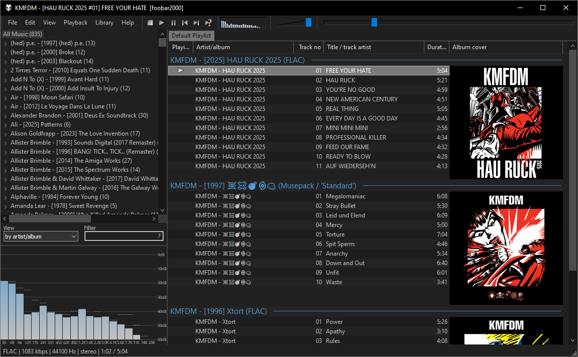 Foobar2000 Ekran Goruntusu