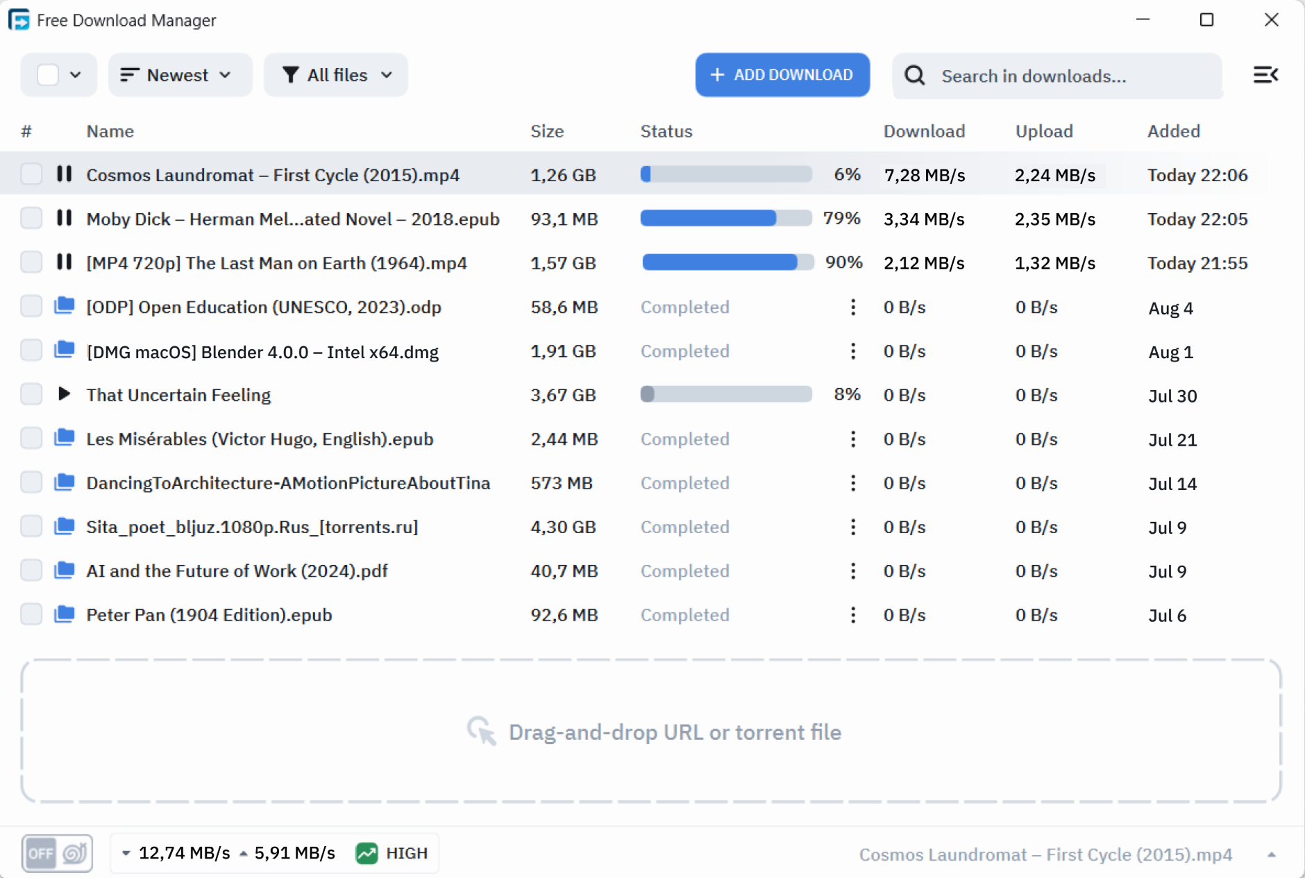 Free Download Manager Ekran Goruntusu