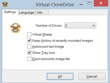 Virtual CloneDrive Ekran Goruntusu