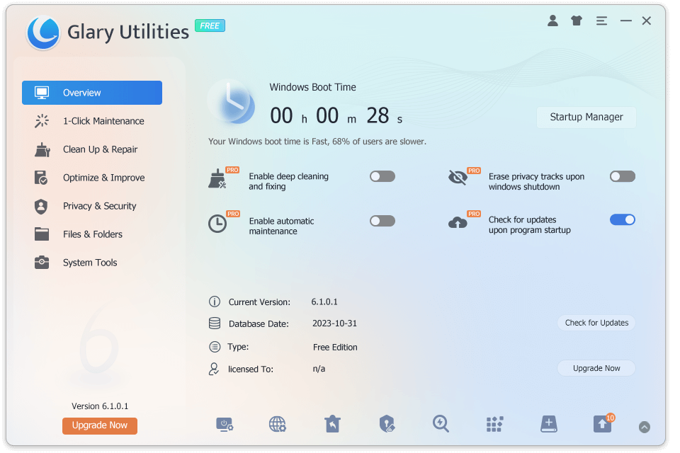 Glary Utilities Ekran Goruntusu