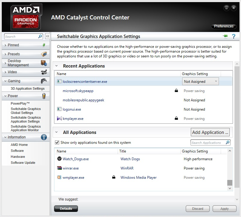 AMD Catalyst Ekran Goruntusu