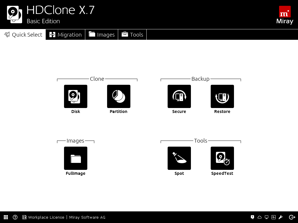 HDClone Free Edition X7 Ekran Goruntusu