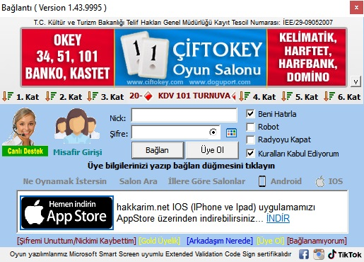 101 Okey Oyunu Ekran Goruntusu